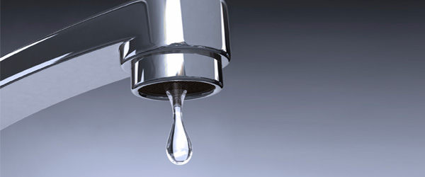 Graphic showing a dripping water faucet